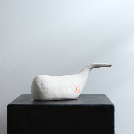 Sculpture de baleine grès et raku