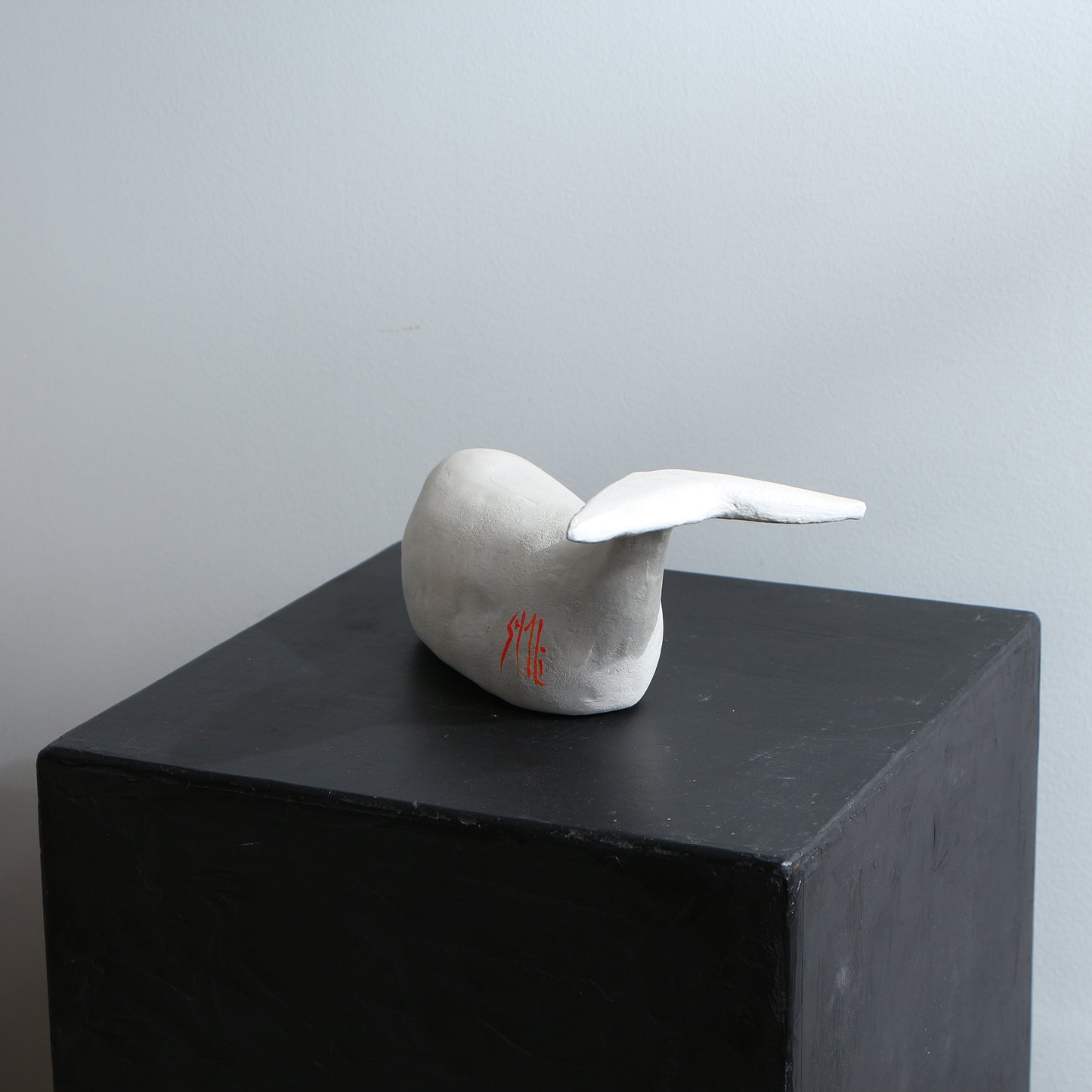 Sculpture de baleine grès et raku