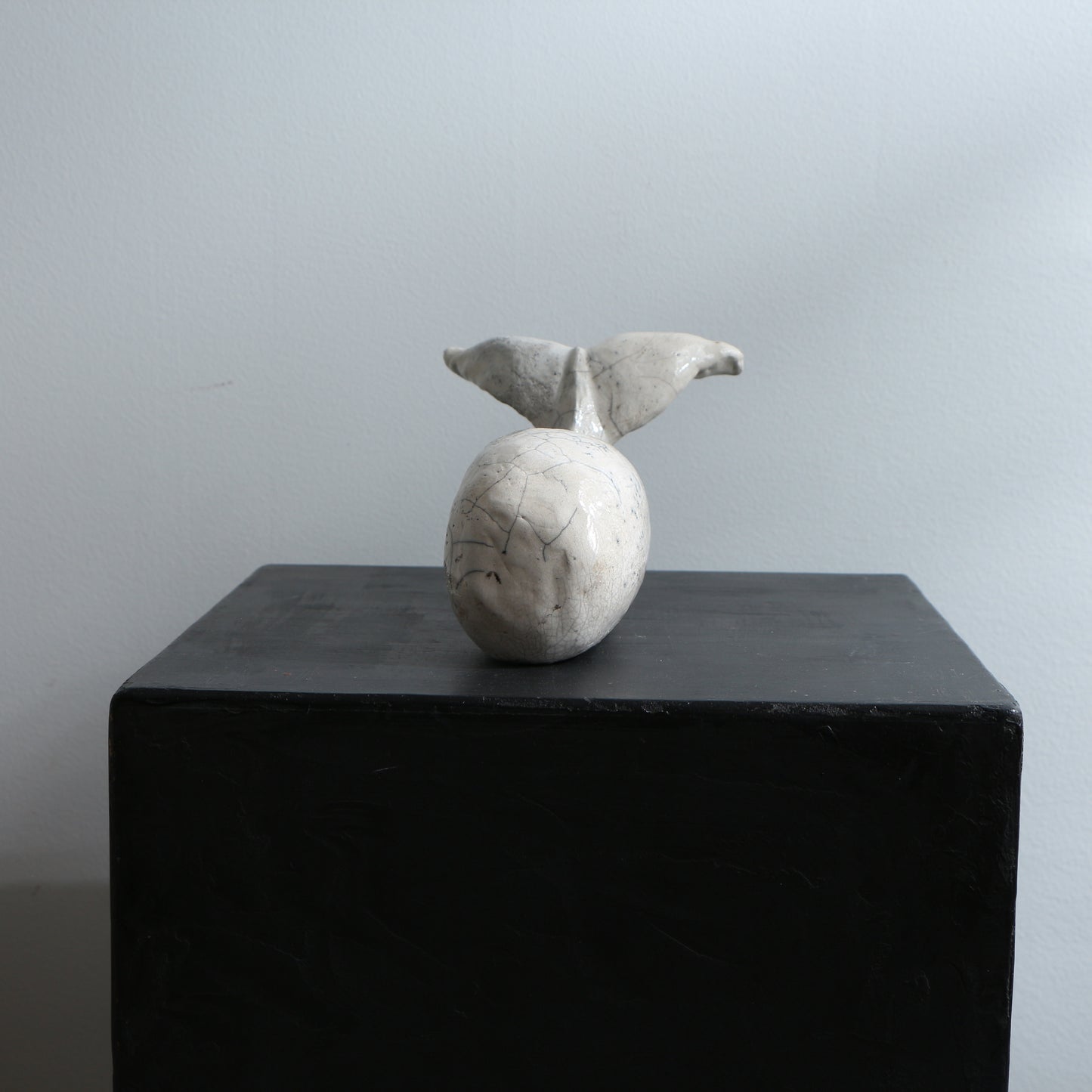 Sculpture de baleine grès et raku