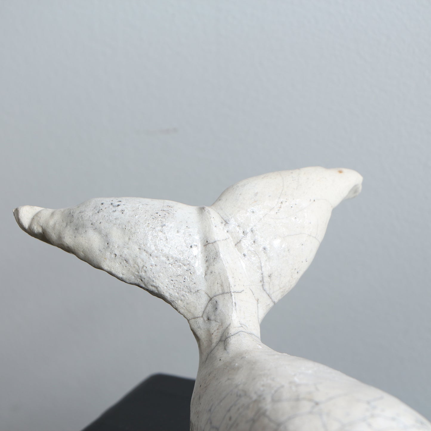 Sculpture de baleine grès et raku