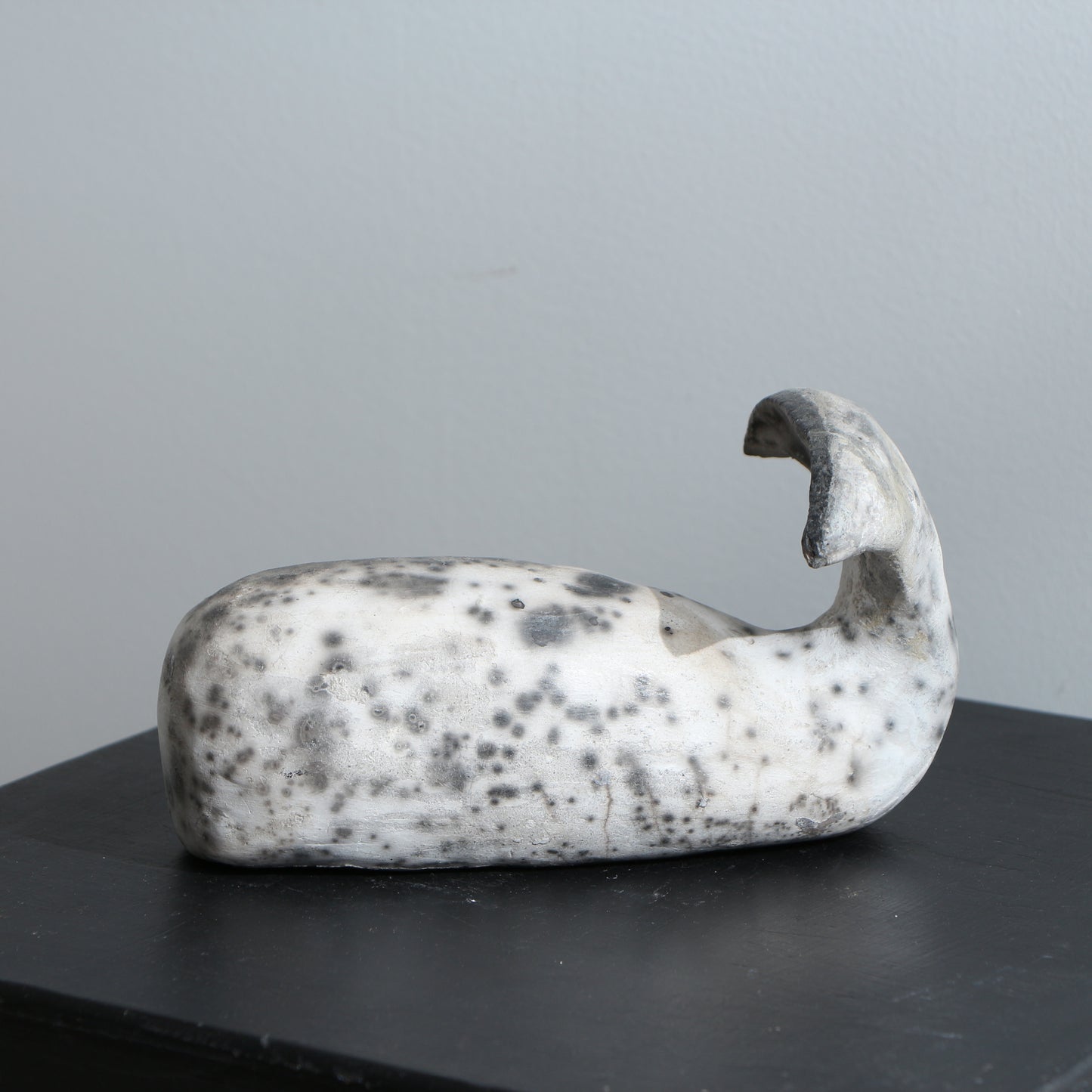 Sculpture de baleine grès et raku