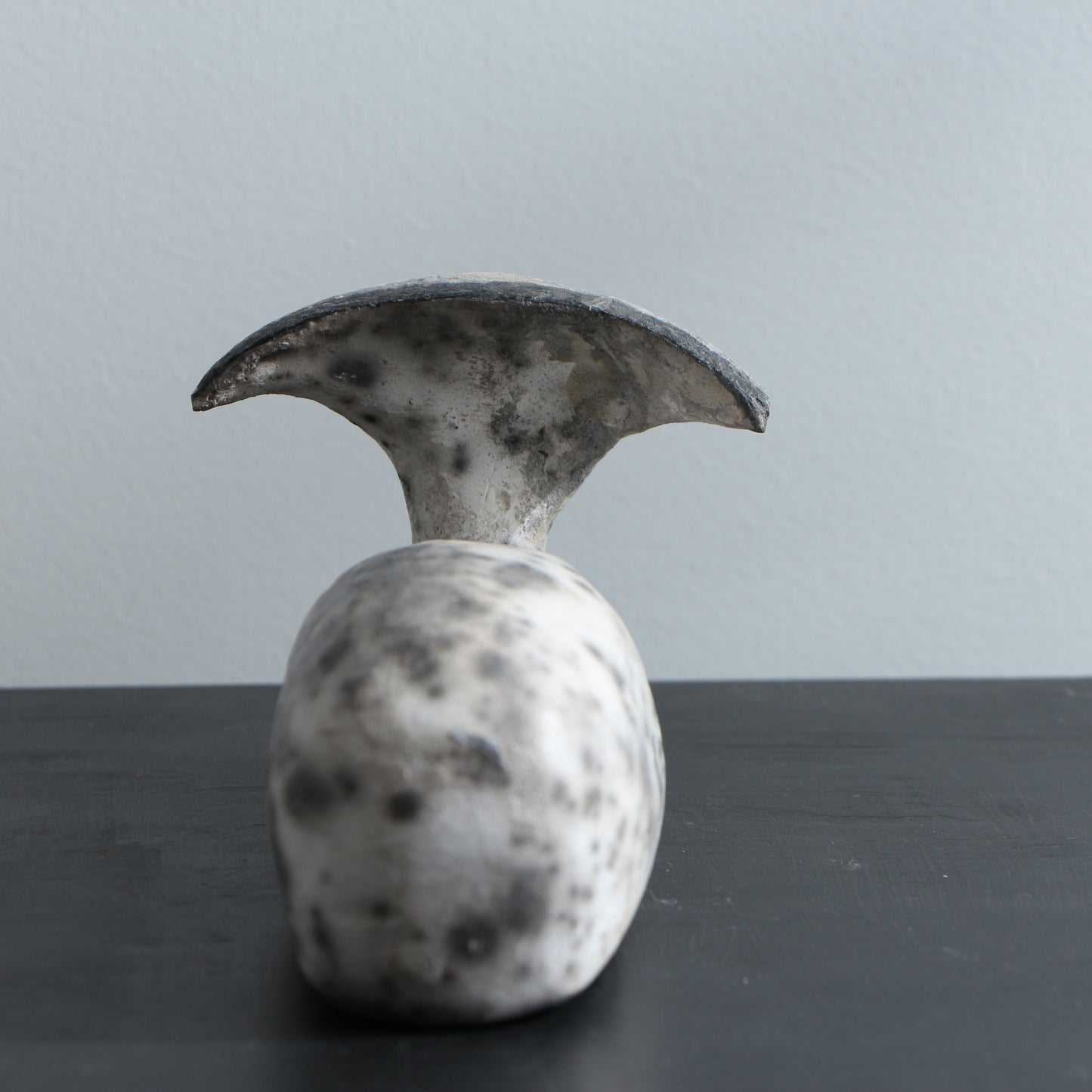 Sculpture de baleine grès et raku