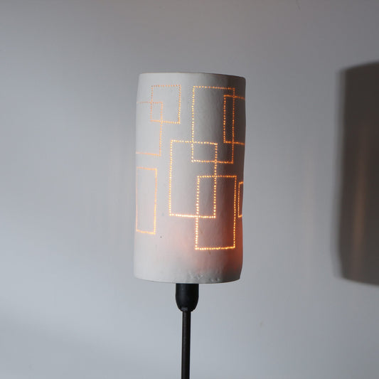 Abat-jour en porcelaine perforée – rectangles