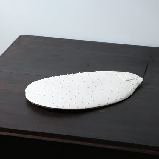 Dessous de plat - Feuille de cactus en porcelaine