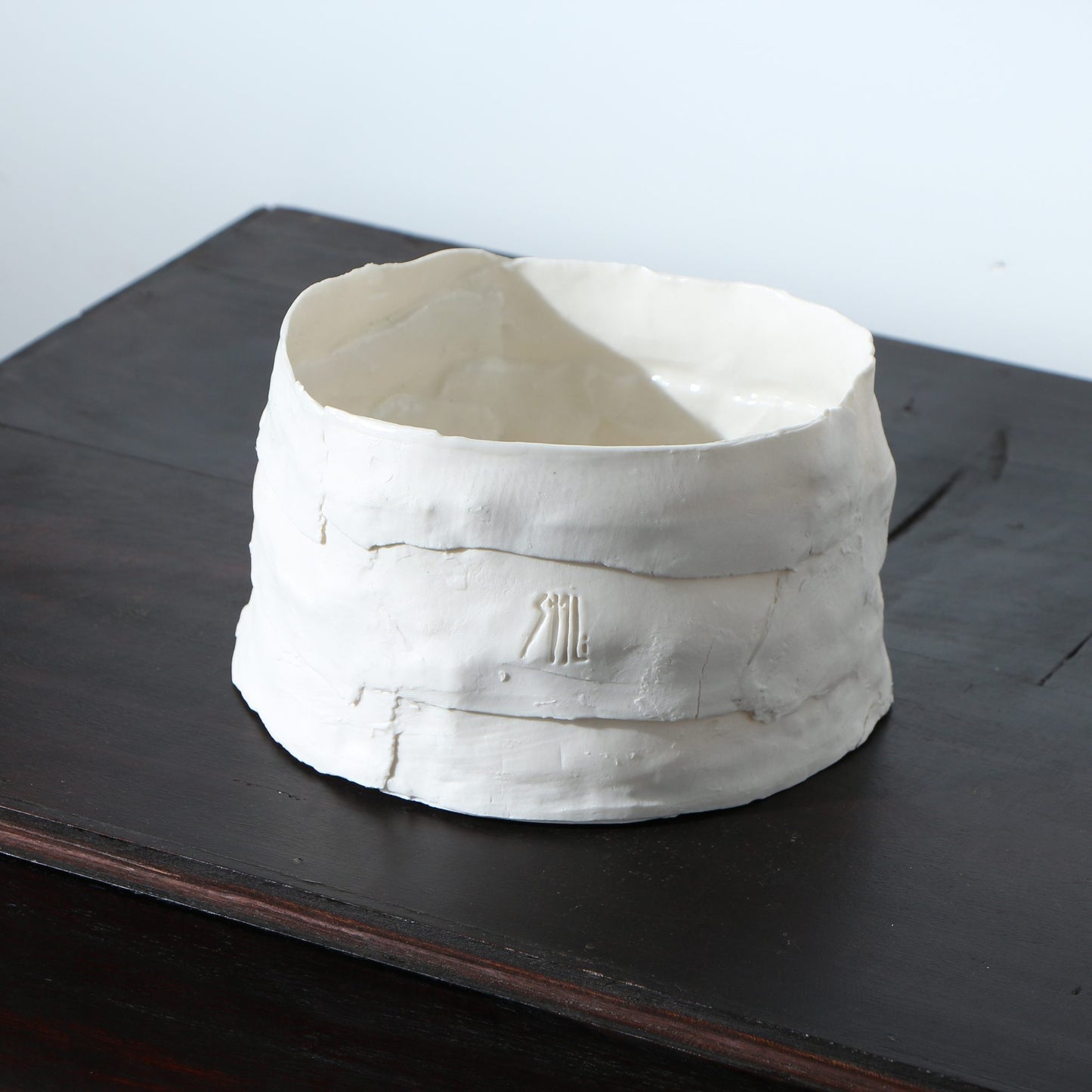 Grand pot en porcelaine déchirée