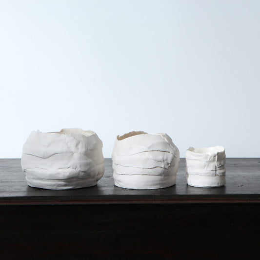 Photophore en porcelaine déchirée