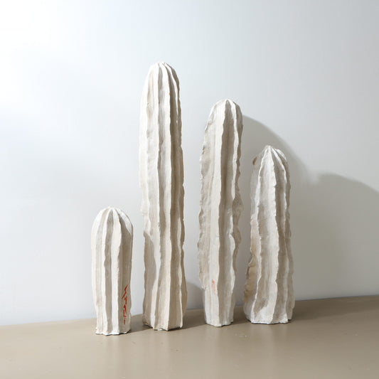 Sculpture de cactus en grès