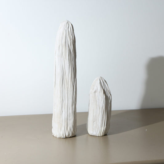 Sculpture de cactus en grès – strié