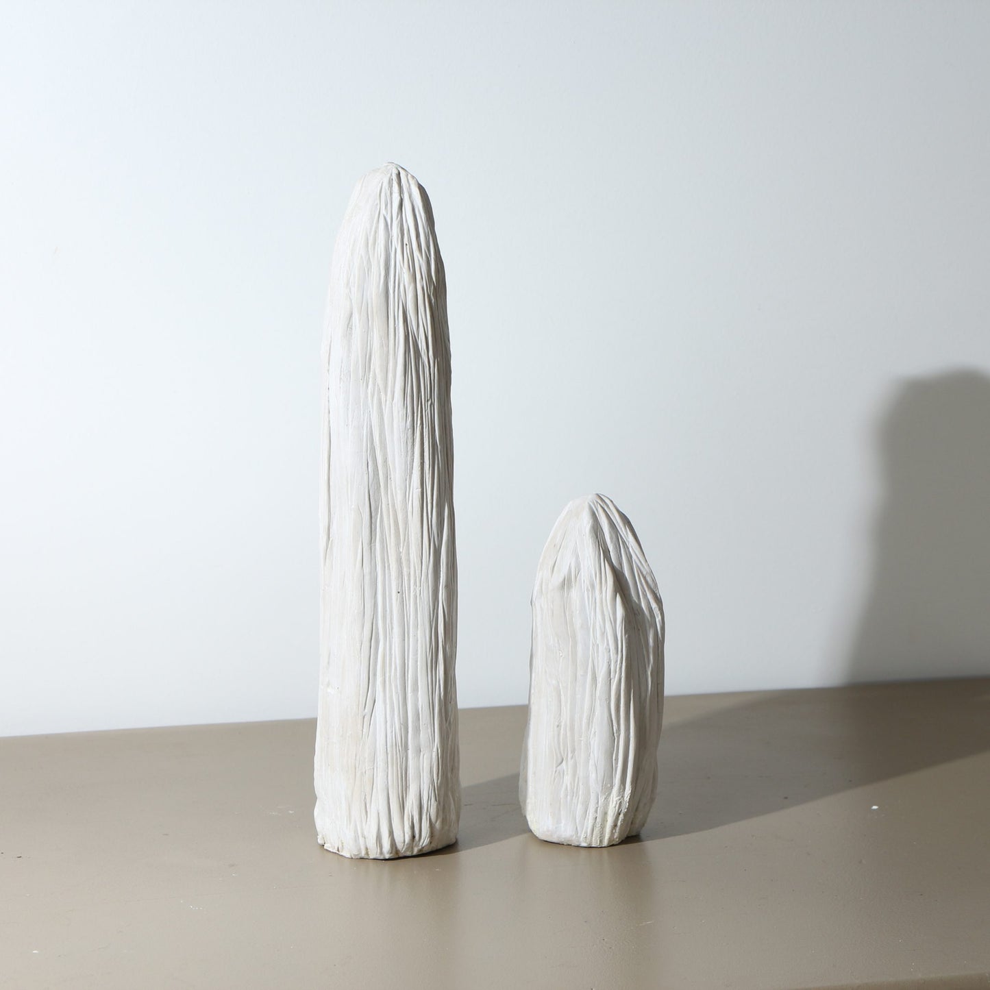 Sculpture de cactus en grès – strié