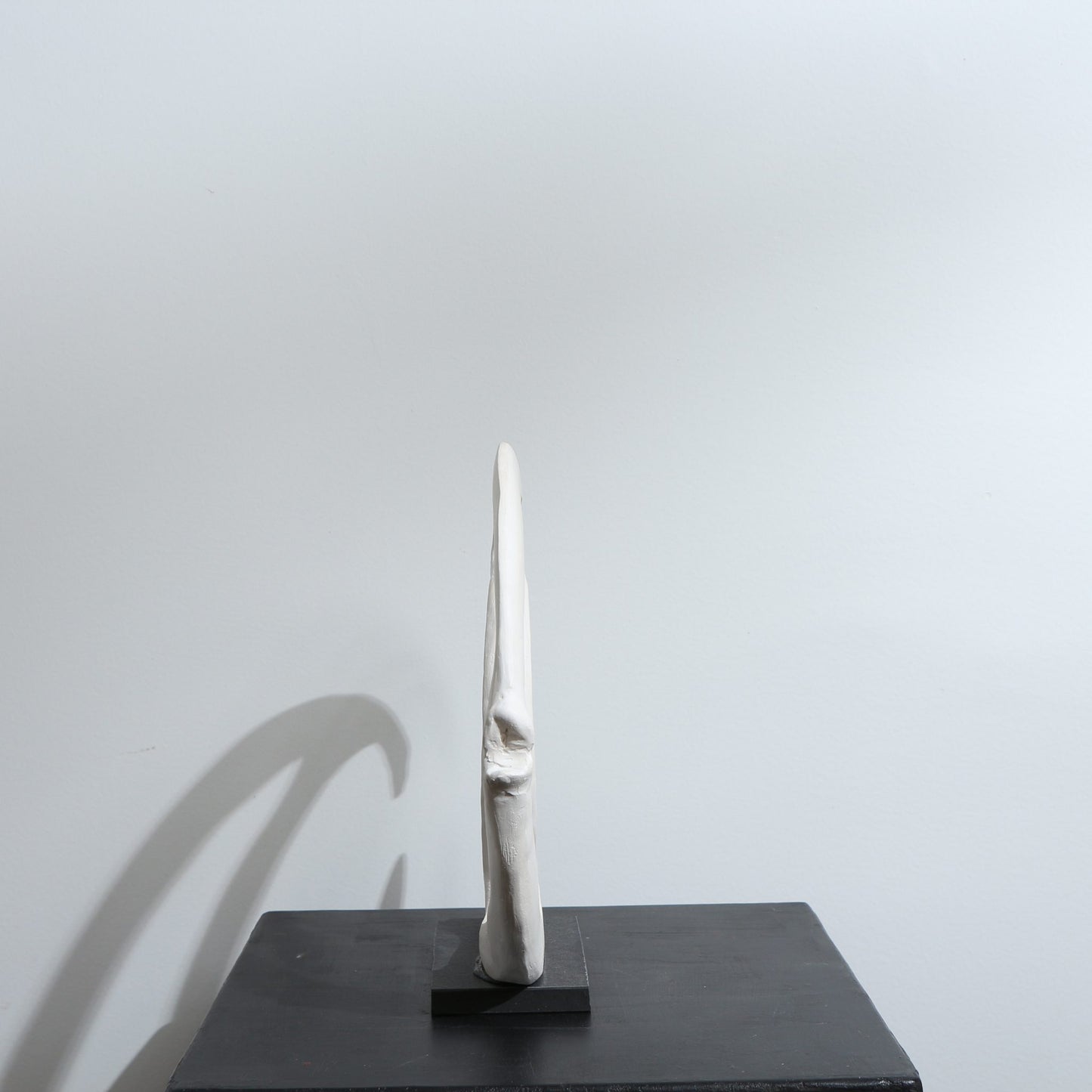 Sculpture de poisson minimaliste en porcelaine – ovoïdale