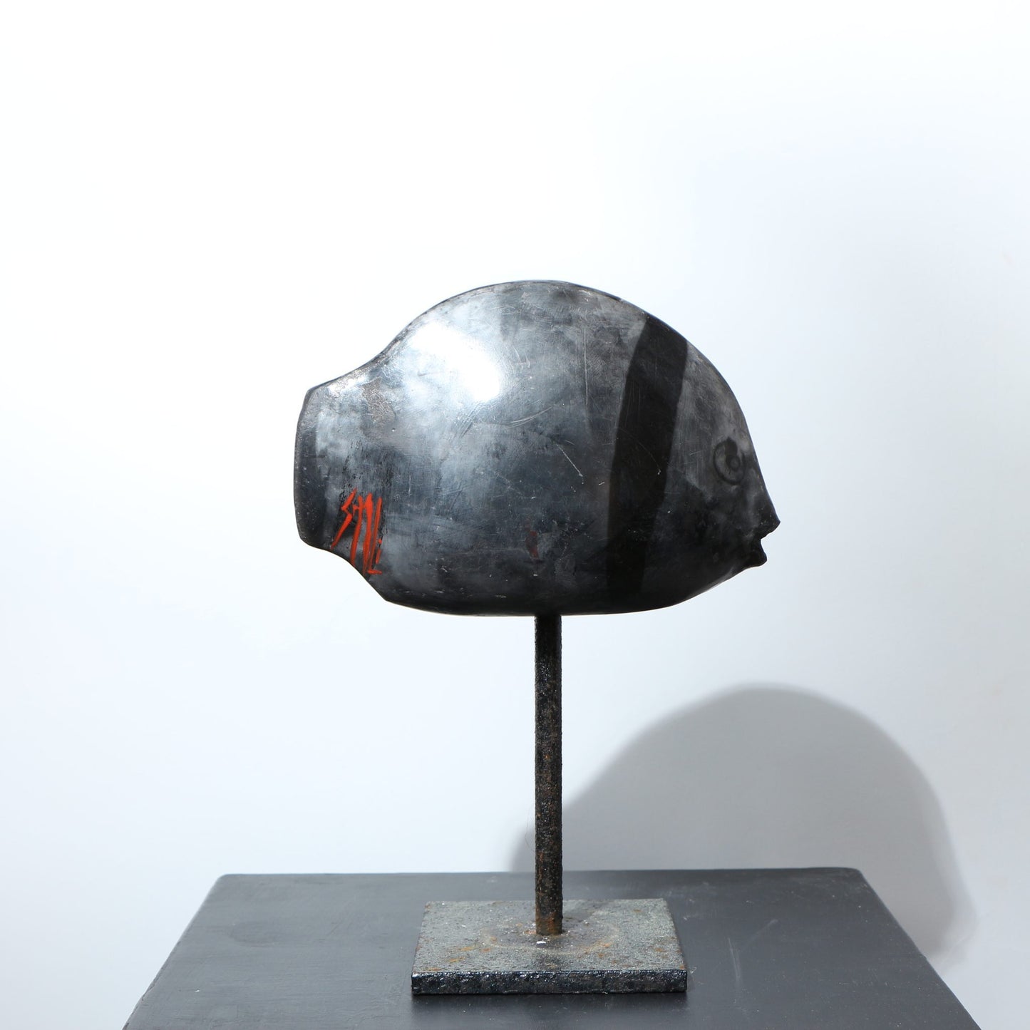 Sculpture Poisson en raku nu