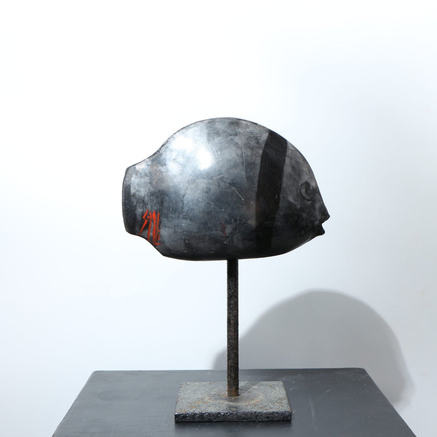 Sculpture Poisson en raku nu
