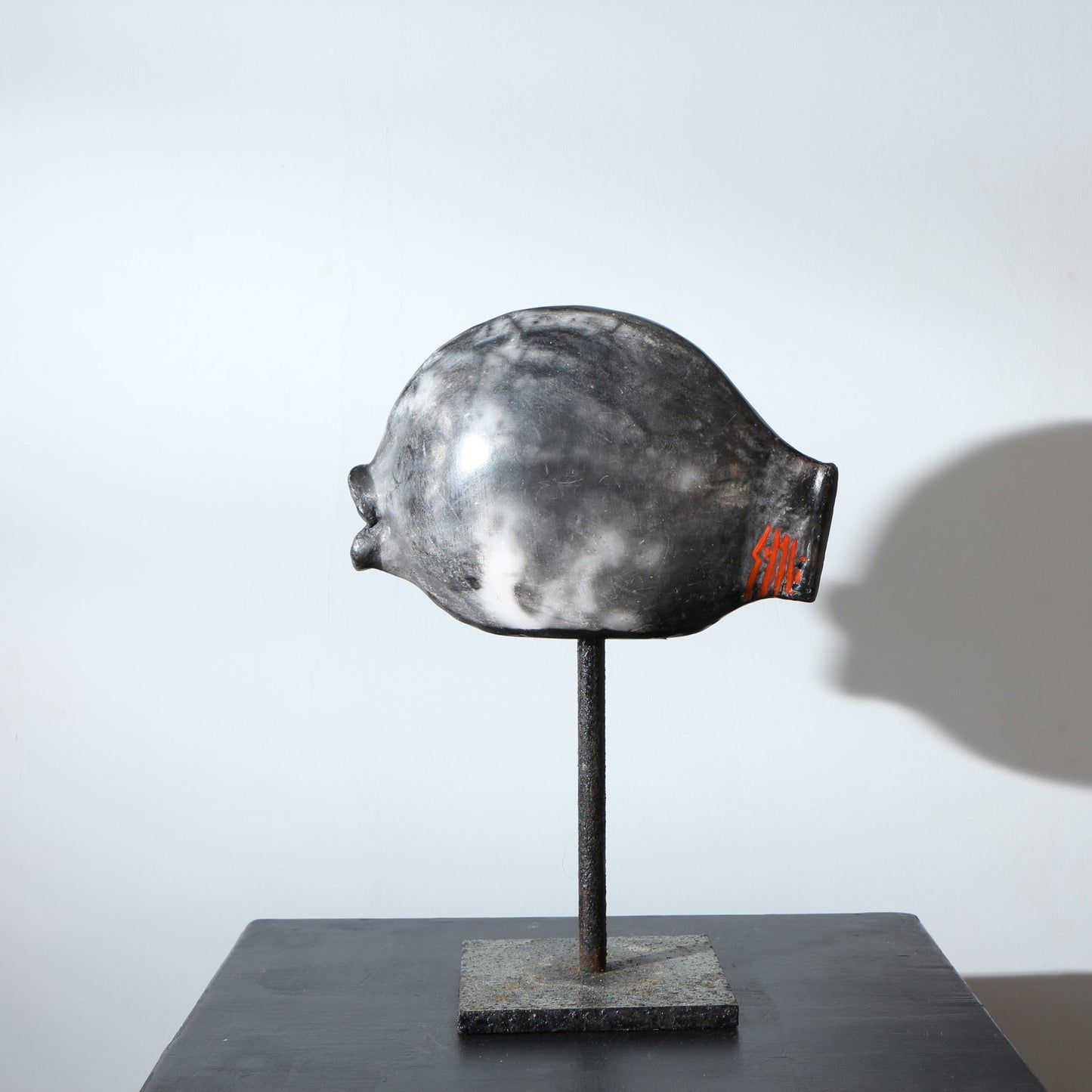 Sculpture Poisson en raku nu